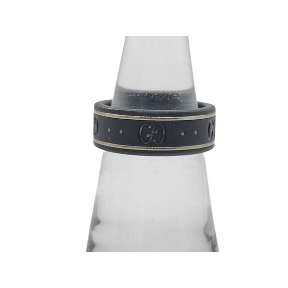 Gucci Ring GG Icon Black Gold Ceramic